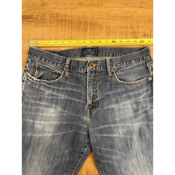 Lucky Brand Jeans Mens 34x32 (Fits 34x31) Blue 221 Original Straight Leg Denim - Picture 8 of 15